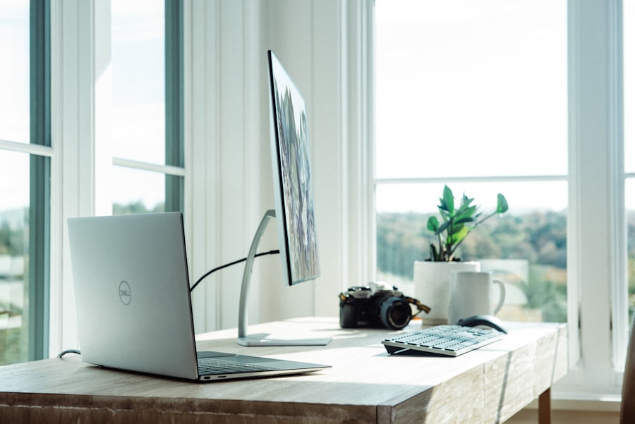 Person working from home with fast internet